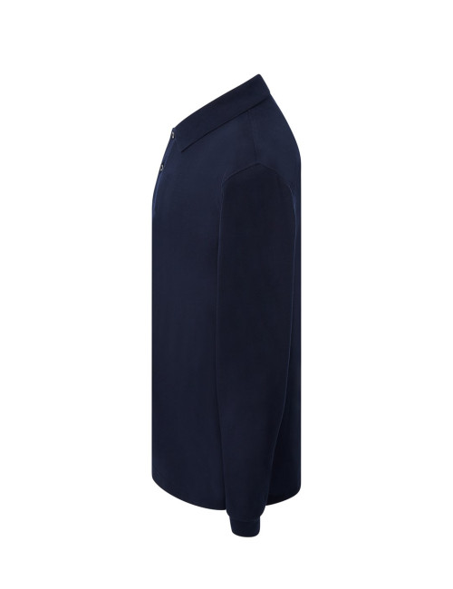 Koszulka polo męska JHK POLO PORA 210 LS granatowa - P&M
