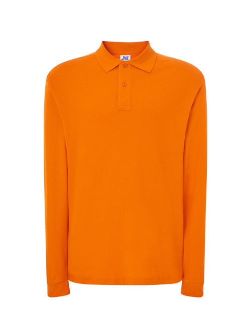 Koszulka Polo Męska z Długim Rękawem POLO PORA 210 LS orange Jhk