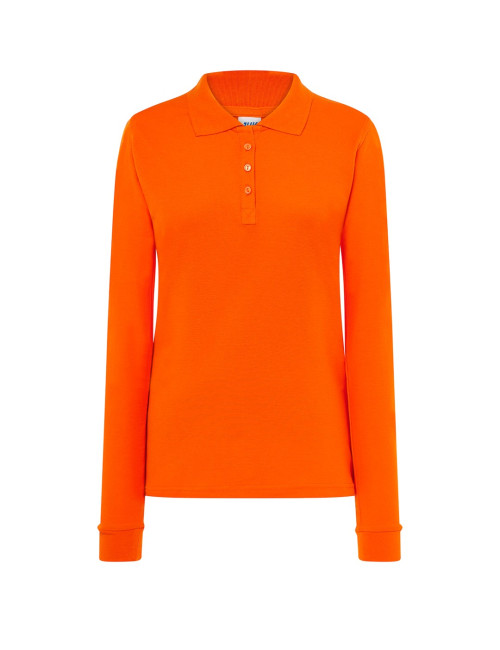 JHK Women's Long Sleeve Polo Shirt POPL 200 LS Orange