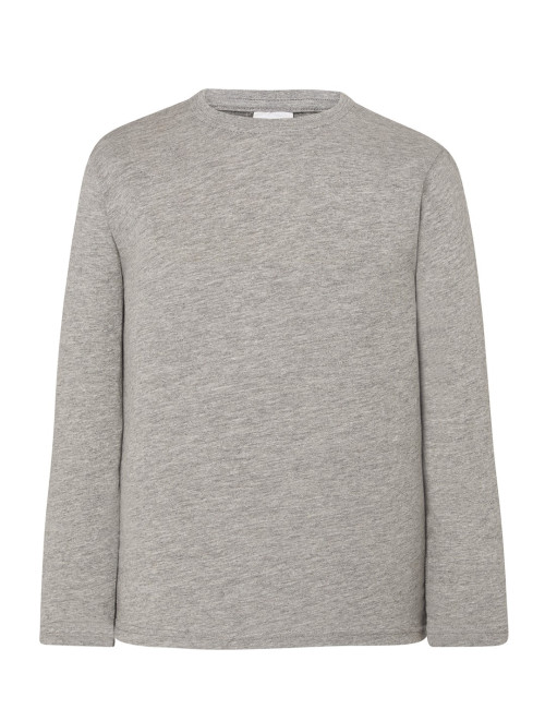 JHK TSRK 150 LS Kinder-T-Shirt Grau-Melange