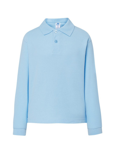 JHK Children's Polo Shirt PKID 210 LS Sky Blue
