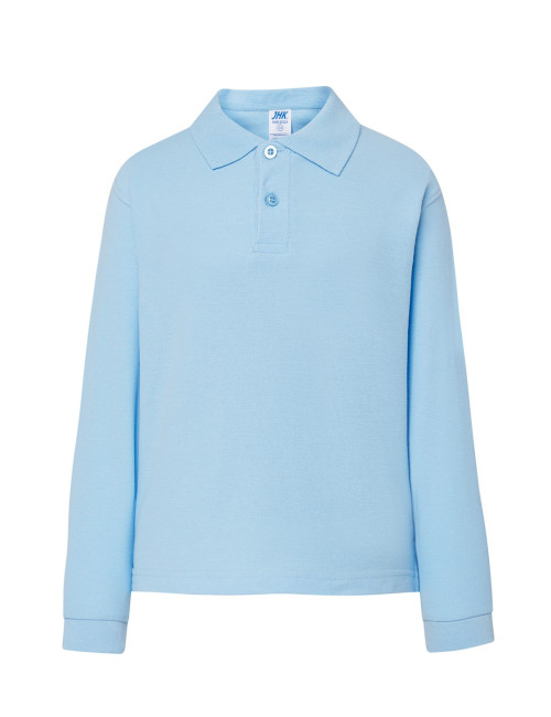 Kinder-Polohemd JHK PKID 210 LS Himmelblau