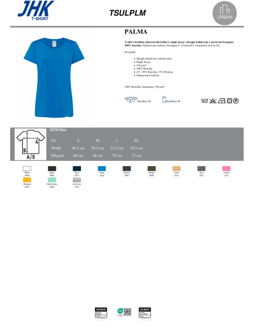 T-Shirt Tsul für Damen plm palma weiß weiß Jhk