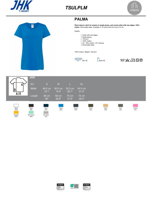T-Shirt Tsul für Damen plm palma weiß weiß Jhk