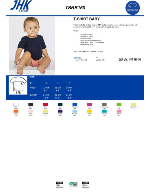 Kinder-T-Shirt Tsrb 150 Baby Fuchsia Jhk