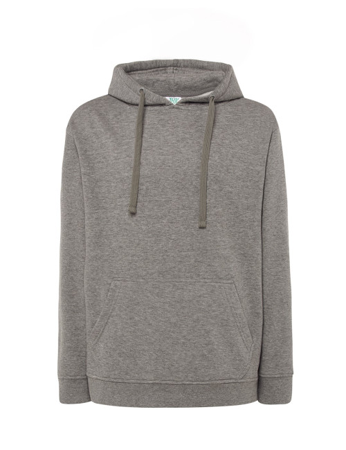 Bluza dresowa męska swra kng kangaroo szary melanż Jhk