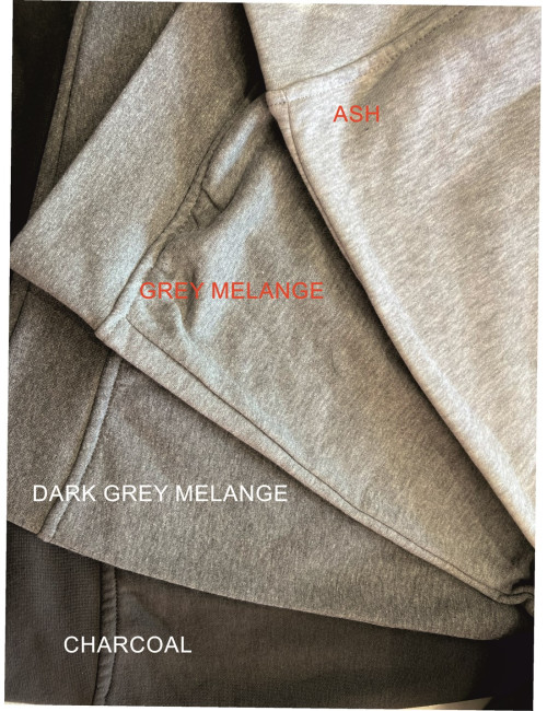 Bluza dresowa męska swra kng kangaroo szary melanż Jhk
