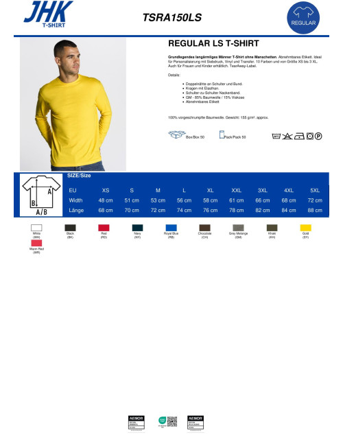 Men`s tsra 150 ls t-shirt navy Jhk