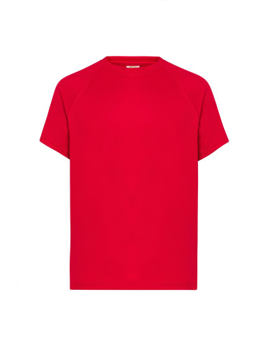 "Men's JHK Red Sports T-Shirt - Breathable, Quick-Drying, Perfect for