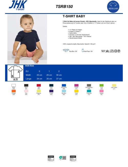 Children`s t-shirt tsrb 150 baby blue sky Jhk