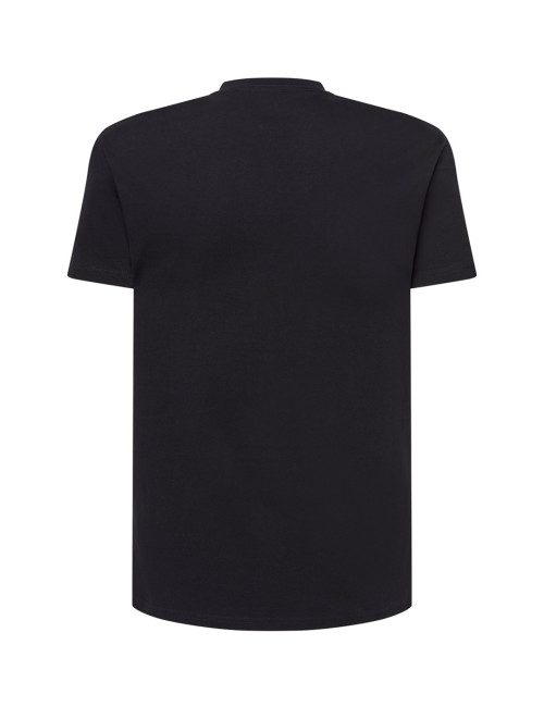 "Koszulka męska JHK TSUA PICO URBAN V-NECK czarna - idealna do haftu