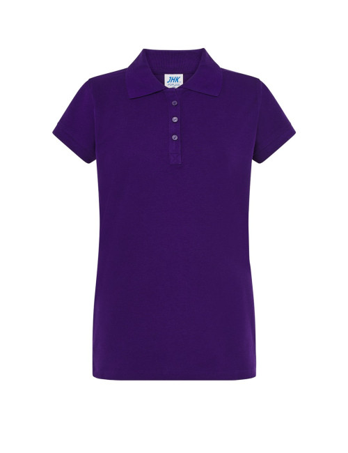 Koszulki polo damska popl 200 purpurowy Jhk