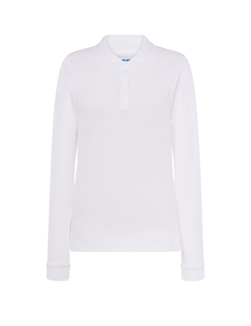 Koszulka polo z długim rękawem POPL 200 LS wh white Jhk