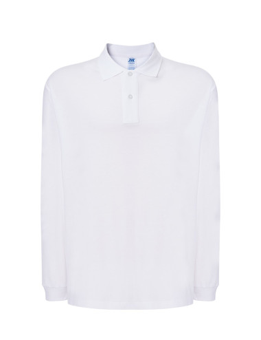 Herren Langarm-Poloshirt POLO PORA 210 LS ls wh weiß Jhk