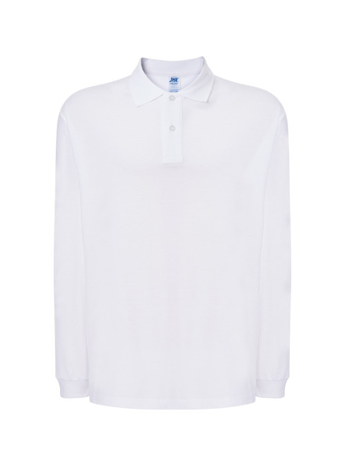 Herren Langarm-Poloshirt POLO PORA 210 LS ls wh weiß Jhk