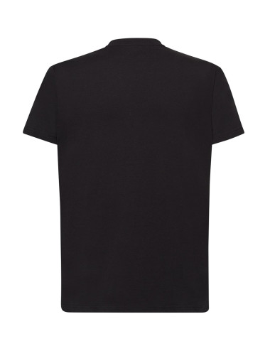 "Koszulka męska JHK TSUA 150 Slim Fit - Czarna T-shirt, 100% bawełn