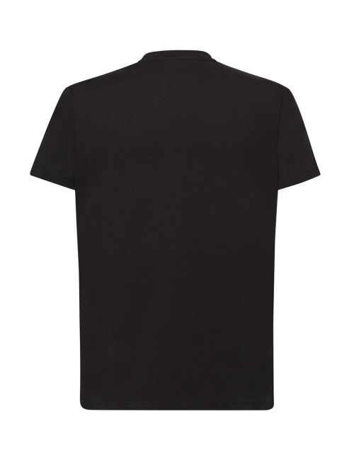 "Koszulka męska JHK TSUA 150 Slim Fit - Czarna T-shirt, 100% bawełn