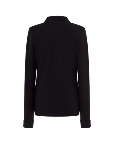 Women`s polo shirts popl 200 ls black Jhk