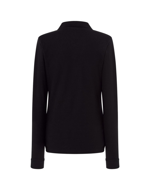 Women`s polo shirts popl 200 ls black Jhk
