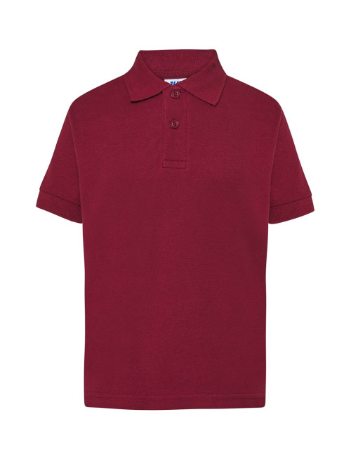 Kids polo shirt pkid 210 burgundy Jhk