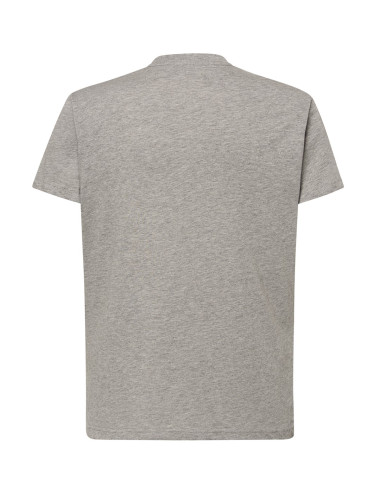 "Koszulka męska JHK TSUA 150 Slim Fit, szary melanż, 100% bawełna,