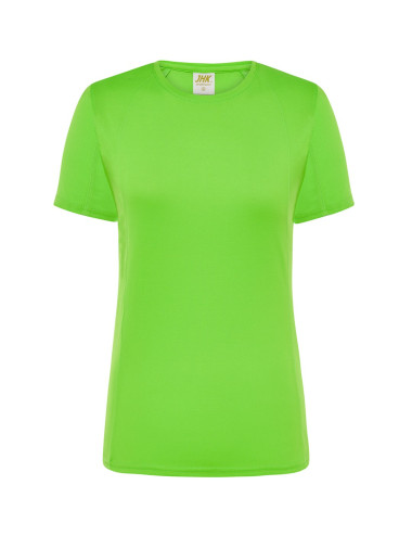 "JHK Women's Sport T-Shirt - Lime Flour - Breathable, Quick-Drying, 1