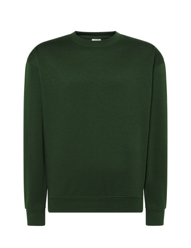 Bluza dresowa męska swra 290 sweatshirt butelkowa zieleń Jhk