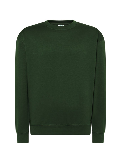 Bluza dresowa męska swra 290 sweatshirt butelkowa zieleń Jhk