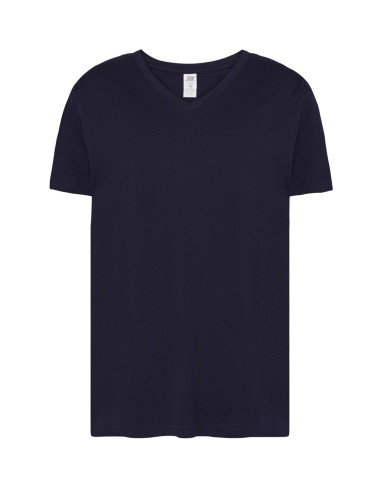 "Koszulka Męska JHK TSUA PICO URBAN V-NECK Granat - Idealna na Nadru