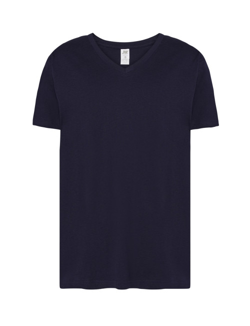 "Koszulka Męska JHK TSUA PICO URBAN V-NECK Granat - Idealna na Nadru