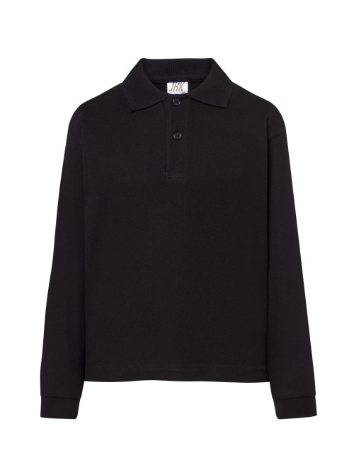 Kids polo shirt pkid 210 ls black Jhk