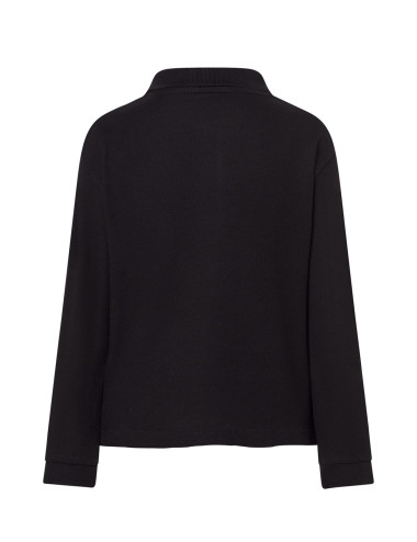 Langarm-Poloshirt für Kinder PKID 210 LS Schwarz JHK