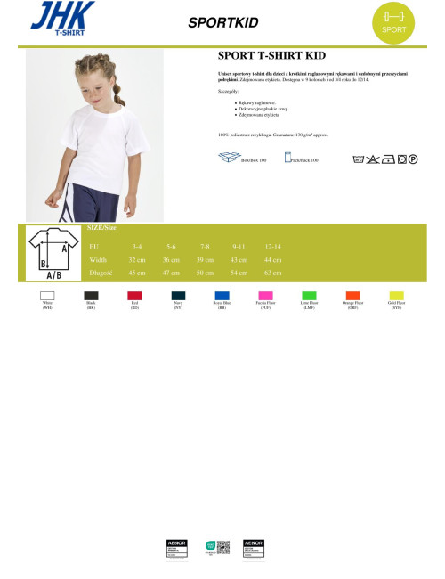 "Kid's Lime Flour JHK T-Shirt - Sporty, Breathable, Quick-Dry - Perfe