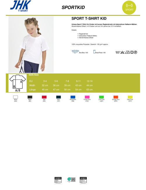 "Kid's Lime Flour JHK T-Shirt - Sporty, Breathable, Quick-Dry - Perfe