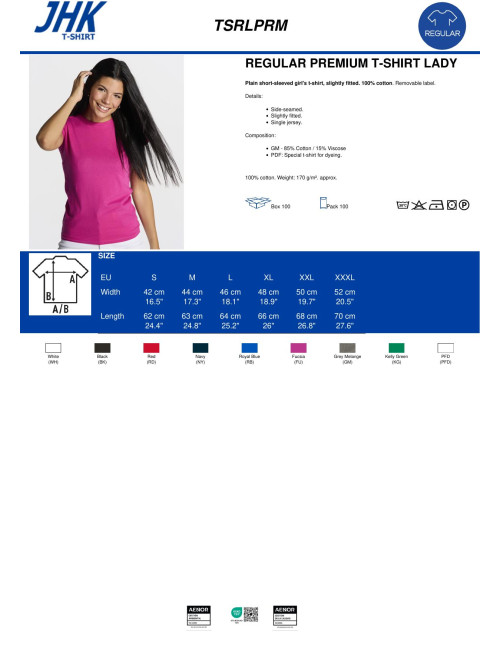 Koszulka damska JHK TSRL PRM Lady Premium royal niebieski - P&M