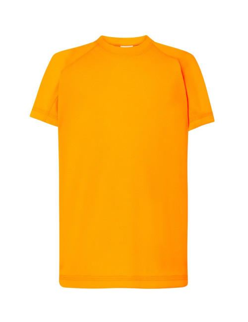 "JHK Sports Kid T-Shirt - Breathable, Quick-Drying, Fluoro Orange | C