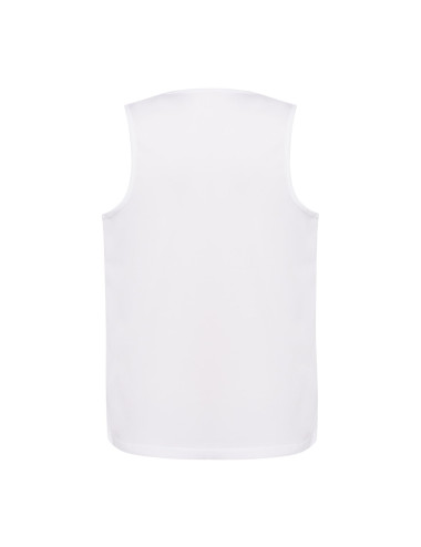 "JHK Aruba Men's Sports T-Shirt - Embroidered, Printed Logo, White, S
