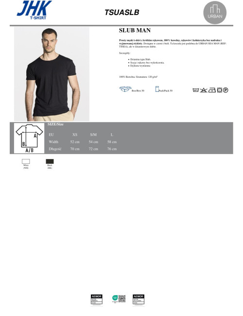 Men`s tsuaslb urban slub man black Jhk