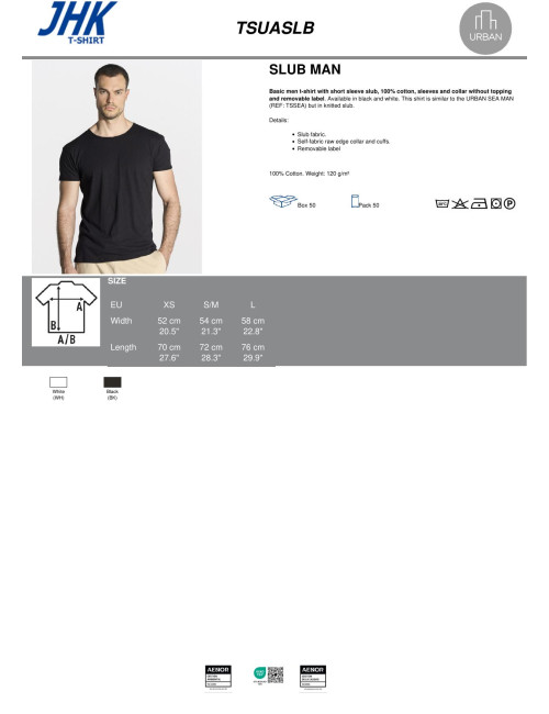 Men`s tsuaslb urban slub man black Jhk
