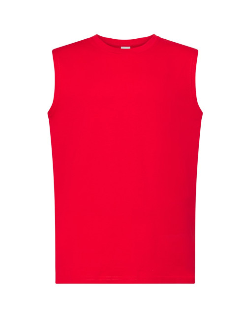 "Men's Red Urban Tank Top by JHK - 100% Cotton, Available in All Size