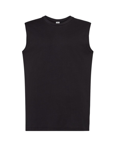 "Koszulka Męska JHK TSUA TNK URBAN TANK TOP - Czarna, 100% Bawełna,