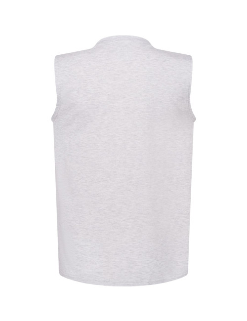 "Men's JHK TSUA TNK Urban Tank Top, Gray Melange, 100% Cotton - Perfe