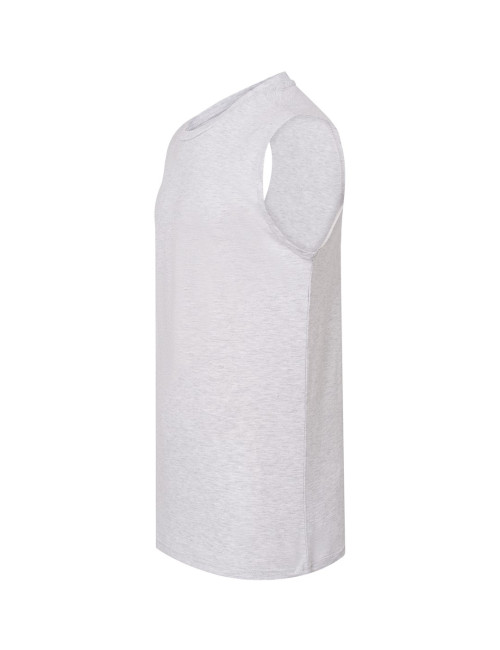 "Men's JHK TSUA TNK Urban Tank Top, Gray Melange, 100% Cotton - Perfe