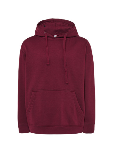 Bluza dresowa męska swra kng kangaroo burgundowy Jhk