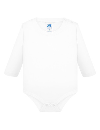 JHK TSRB BODY LS Baby Bodysuit White