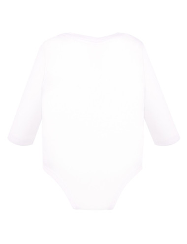 JHK TSRB BODY LS Baby Bodysuit White