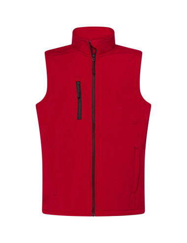 Softhshell vest jacket red Jhk