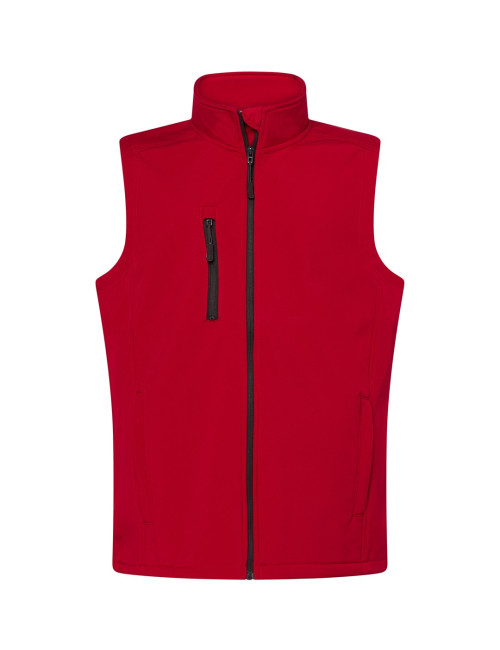 Softhshell vest jacket red Jhk