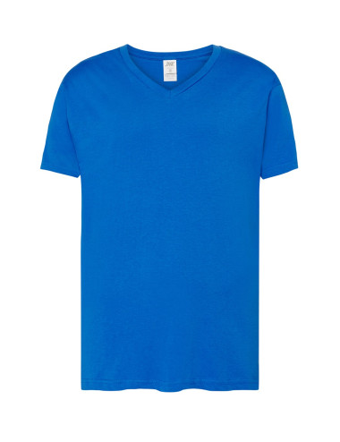 "Koszulka męska JHK TSUA PICO URBAN V-NECK - dopasowana, 100% baweł
