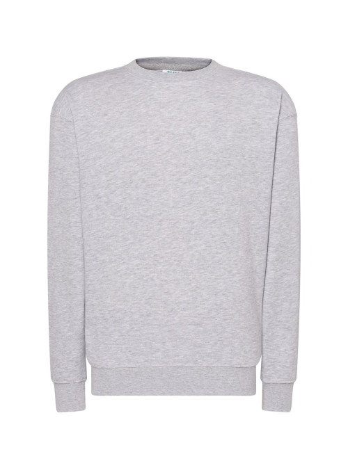 Bluza dresowa męska swra 290 sweatshirt popielaty melanż Jhk